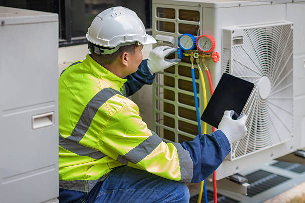 Professional Air Duct Cleaning technician working in Rogers, CT